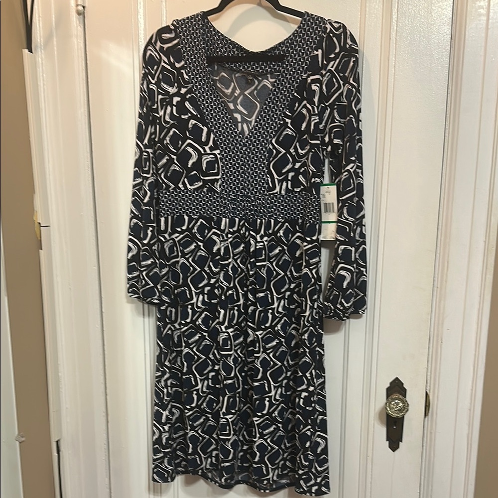 Black and White Patterned Dress
